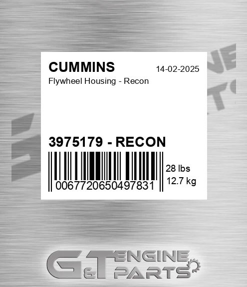 3975179 - RECON Flywheel Housing - Recon for CUMMINS