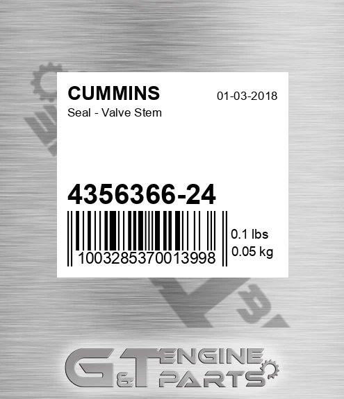 4356366-24 Seal - Valve Stem for CUMMINS