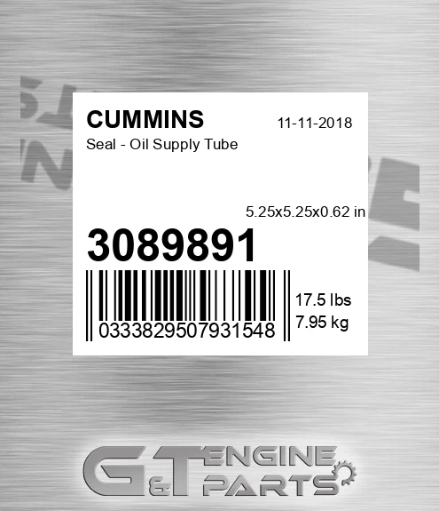 3089891 Seal - Oil Supply Tube for CUMMINS