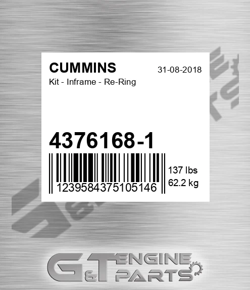 4376168-1 Kit - Inframe - Re-ring for CUMMINS