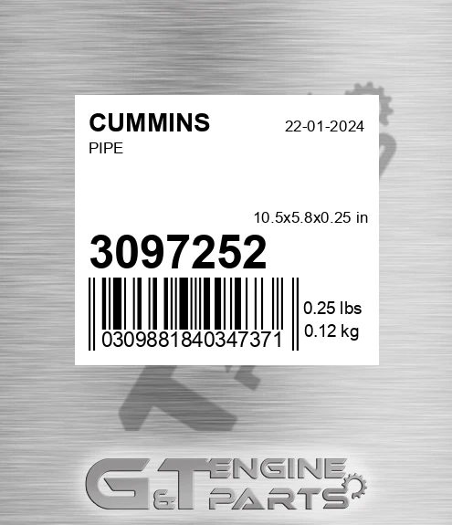 3097252 CUMMINS Pipe