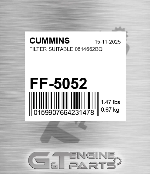 FF-5052 Filter Suitable 0814662bq