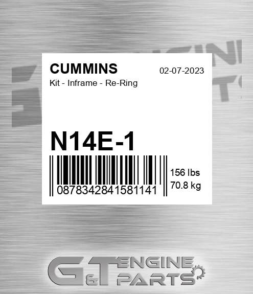 N14E-1 Kit - Inframe - Re-ring for CUMMINS