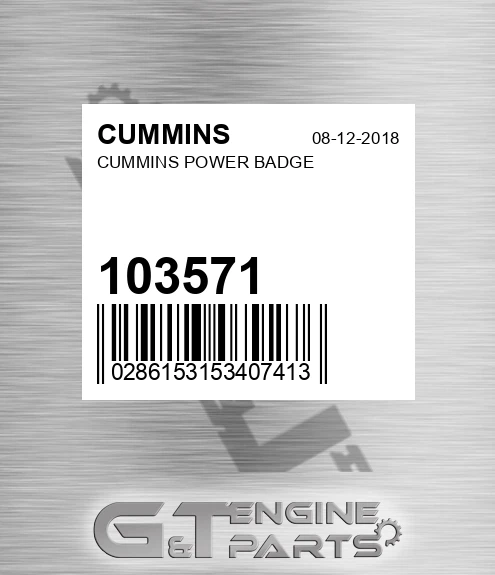 103571 Power Badge for CUMMINS