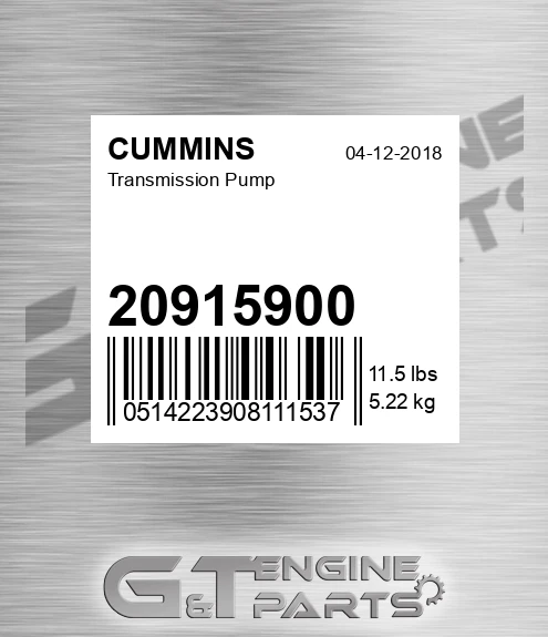 20915900 Transmission Pump