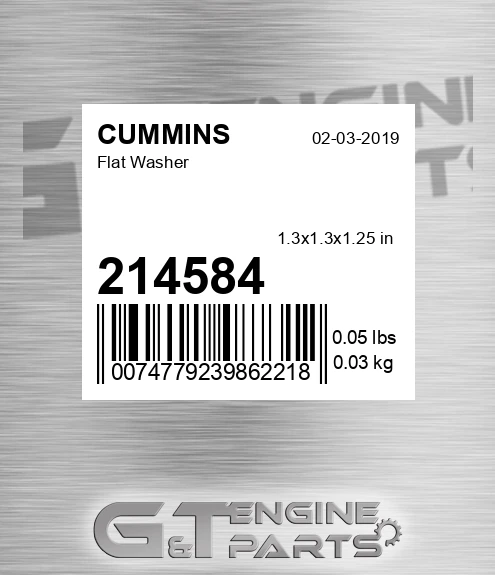 214584 CUMMINS Flat Washer