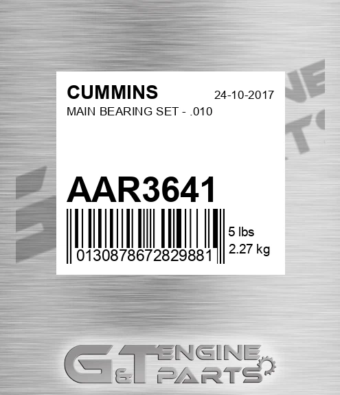 AAR3641 CUMMINS Main Bearing Set - .010