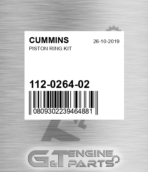 112-0264-02 Piston Ring Kit for CUMMINS