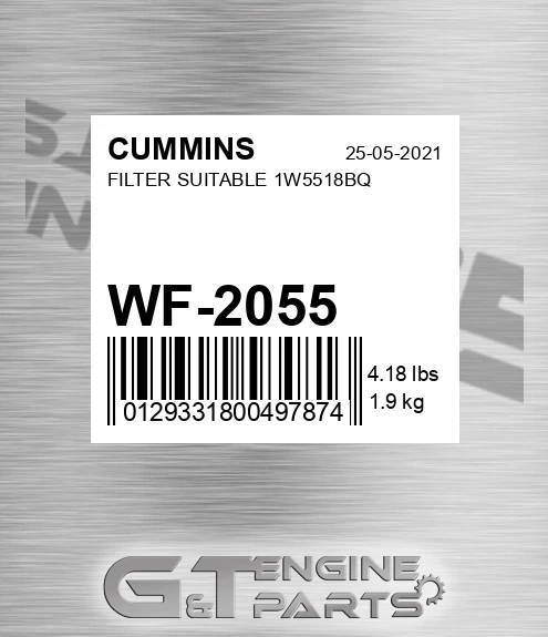 WF-2055 Filter Suitable 1w5518bq for CUMMINS