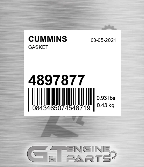 4897877 Gasket
