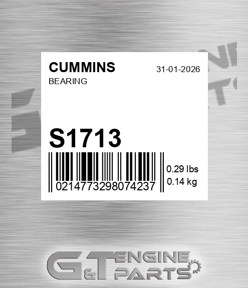 S1713 Bearing for CUMMINS