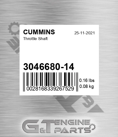 3046680-14 Throttle Shaft for CUMMINS
