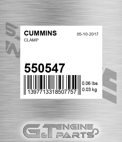 550547 CUMMINS Clamp