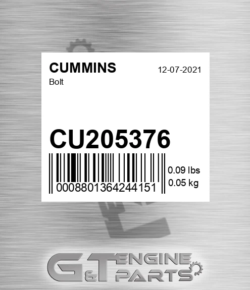 CU205376 Bolt