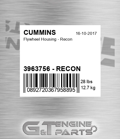 3963756 - RECON Flywheel Housing - Recon for CUMMINS