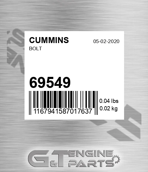 69549 Bolt for CUMMINS