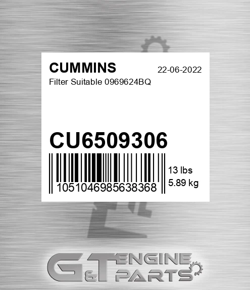 CU6509306 Filter Suitable 0969624bq