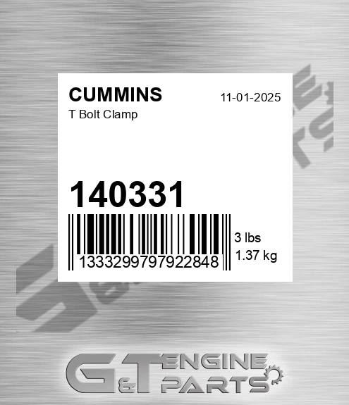 140331 CUMMINS T Bolt Clamp