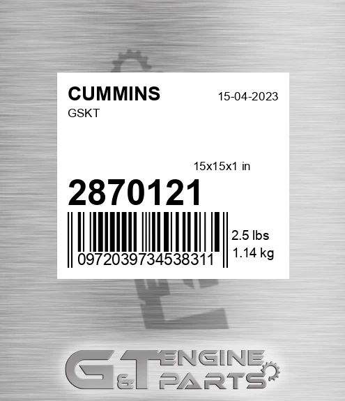 2870121 CUMMINS Gskt