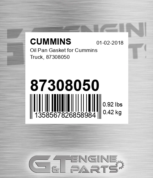 87308050 Oil Pan Gasket For Truck,