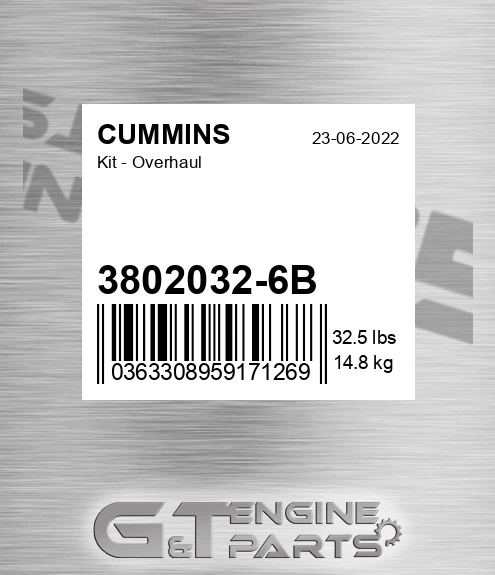 3802032-6B Kit - Overhaul for CUMMINS