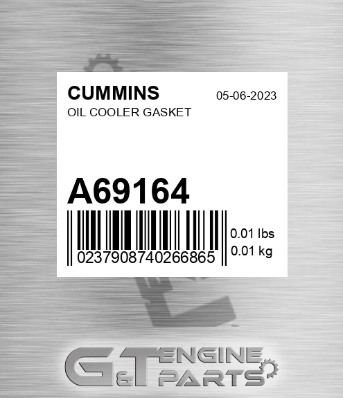 A69164 CUMMINS Oil Cooler Gasket