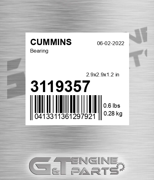 3119357 Bearing for CUMMINS