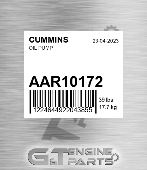 AAR10172 CUMMINS Oil Pump