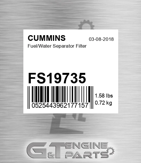 FS19735 Fuel/water Separator Filter