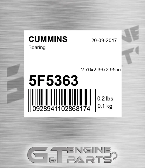 5F5363 Bearing for CUMMINS