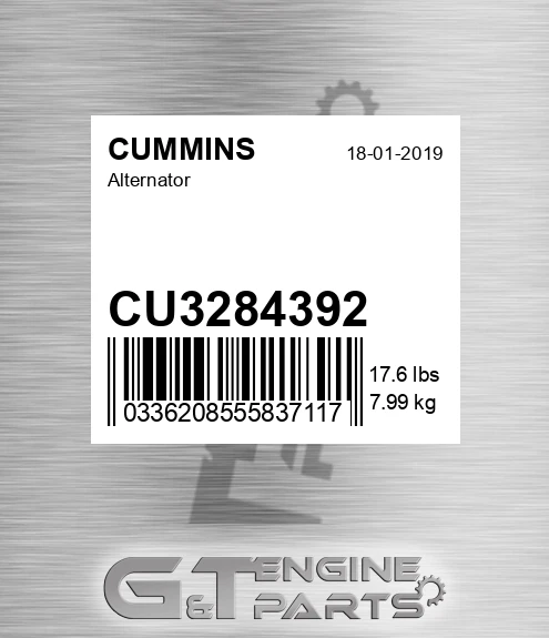 CU3284392 Alternator