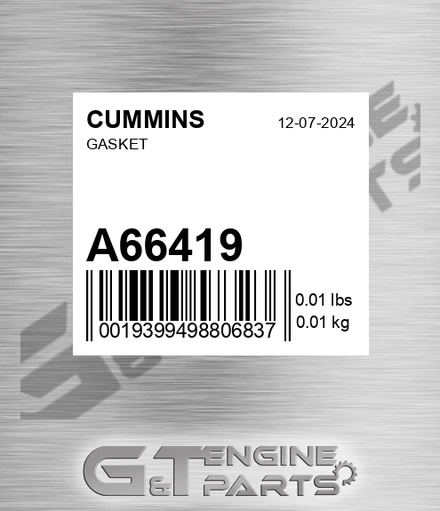 A66419 CUMMINS Gasket