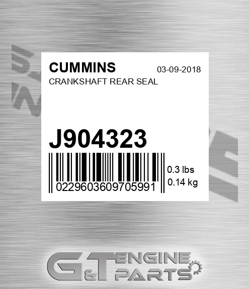 J904323 Crankshaft Rear Seal
