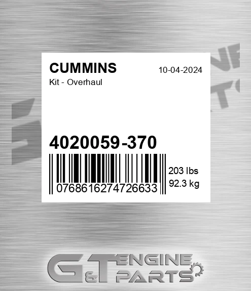 4020059-370 Kit - Overhaul for CUMMINS