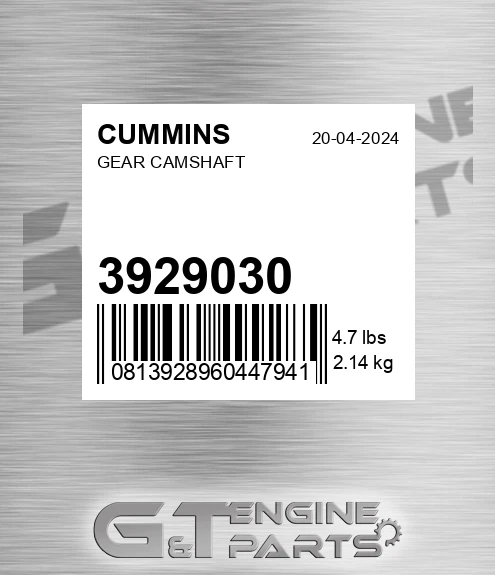 3929030 Gear Camshaft