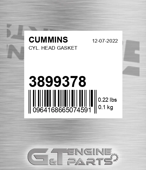3899378 Cyl. Head Gasket