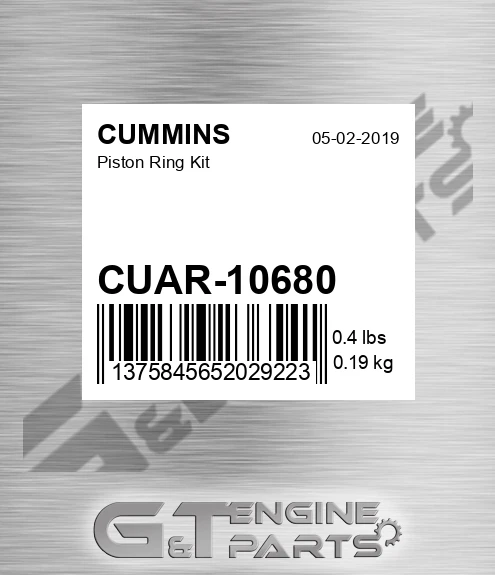 CUAR10680 Piston Ring Kit for CUMMINS