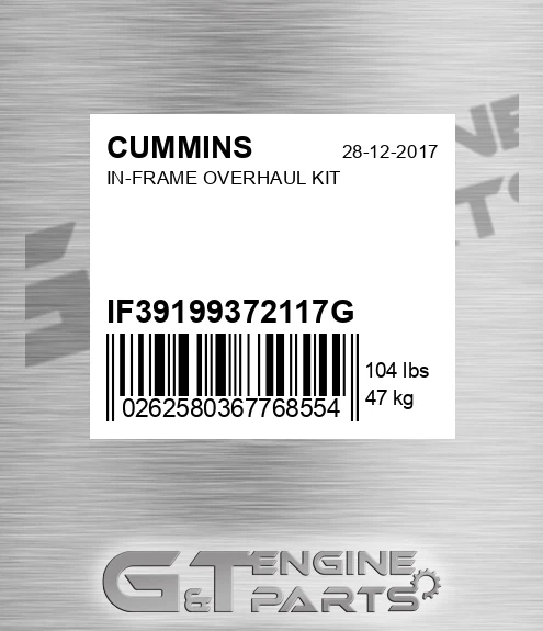IF3919937-2117G In-frame Overhaul Kit for CUMMINS