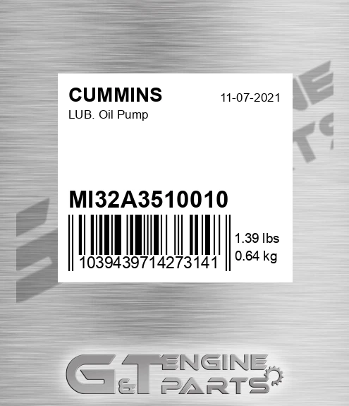 MI32A3510010 Lub. Oil Pump
