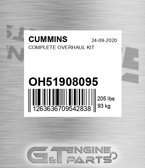 OH51908095 Complete Overhaul Kit for CUMMINS