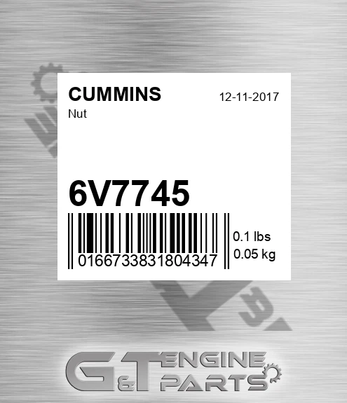 6V7745 Nut for CUMMINS