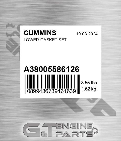 A3800558-6126 Lower Gasket Set for CUMMINS