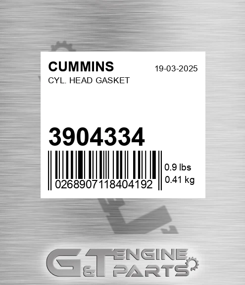 3904334 CUMMINS Cyl. Head Gasket
