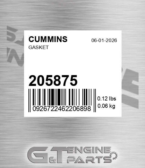 205875 Gasket