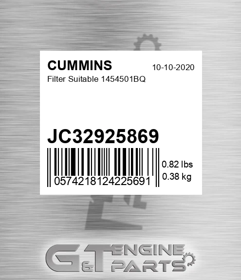 JC32925869 Filter Suitable 1454501bq