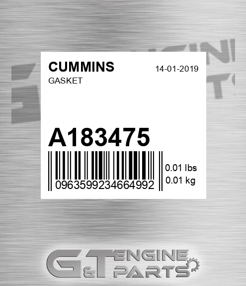 A183475 Gasket for CUMMINS