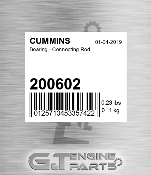 200602 Bearing - Connecting Rod