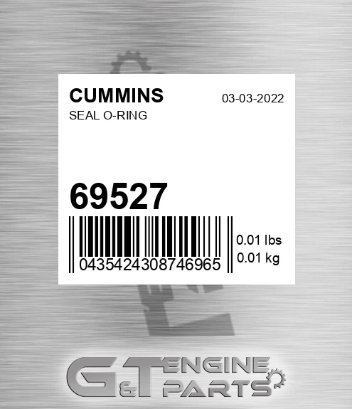 69527 Seal O-ring for CUMMINS