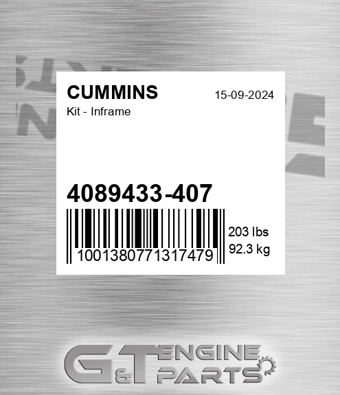 4089433-407 Kit - Inframe for CUMMINS