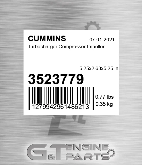 3523779 Turbocharger Compressor Impeller